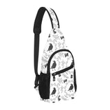 Crows floral wreath rabbit pattern All Over Print Chest Bag