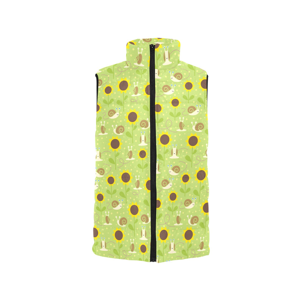 Snail Pattern Print Design 01 Men's Padded Vest