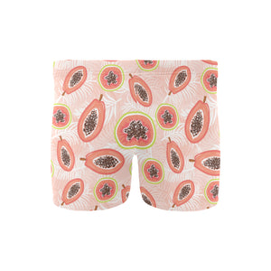papaya leaves pattern Men's Swimming Trunks
