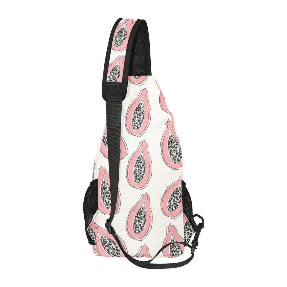 papaya pattern All Over Print Chest Bag