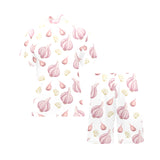 Garlic pattern Men's V-Neck Short Pajama Set