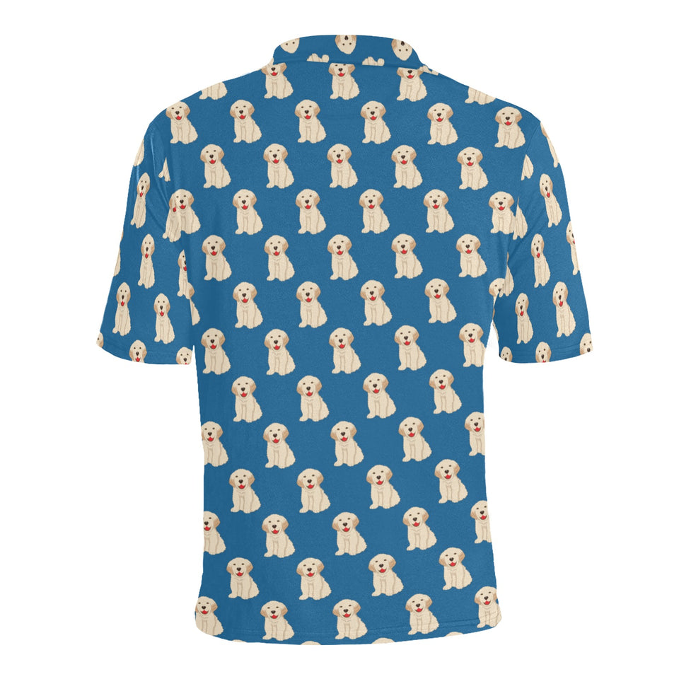 Golden Retriever Pattern Print Design 03 Men's All Over Print Polo Shirt