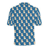 Golden Retriever Pattern Print Design 03 Men's All Over Print Polo Shirt