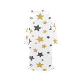 hand drawn gold black star pattern Blanket Robe with Sleeves
