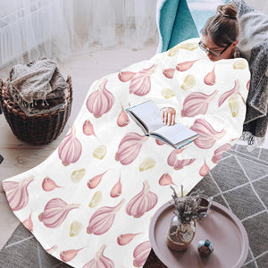 Garlic pattern Blanket Robe with Sleeves