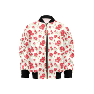 Rose Pattern Print Design 01 Kids' Boys' Girls' Bomber Jacket