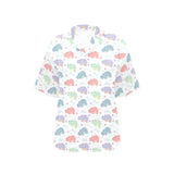 Hippopotamus Pattern Print Design 03 Women's All Over Print Hawaiian Shirt