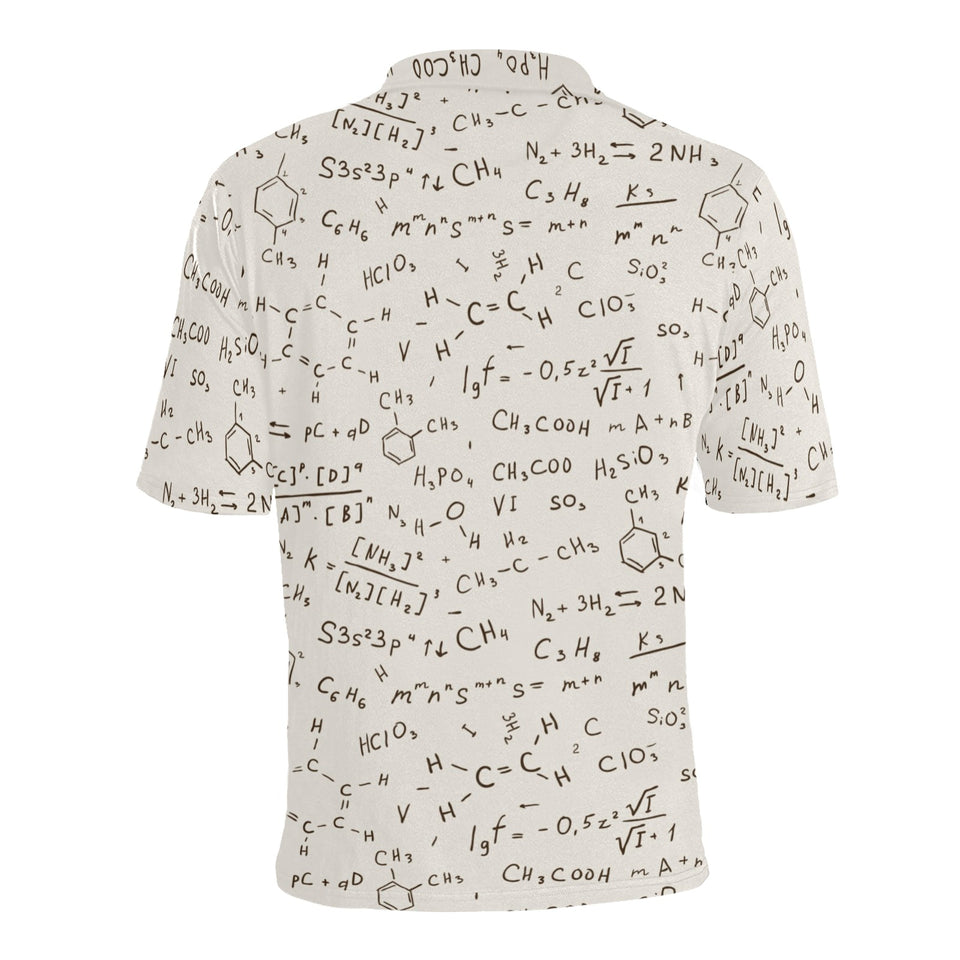 Chemistry Periodic Table Pattern Print Design 04 Men's All Over Print Polo Shirt