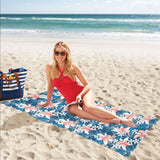 Hibiscus Pattern Print Design 02 Beach Towel