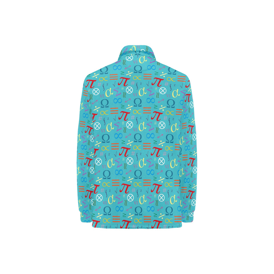 Math Pattern Print Design 02 Women's Long Sleeve Polo Shirt