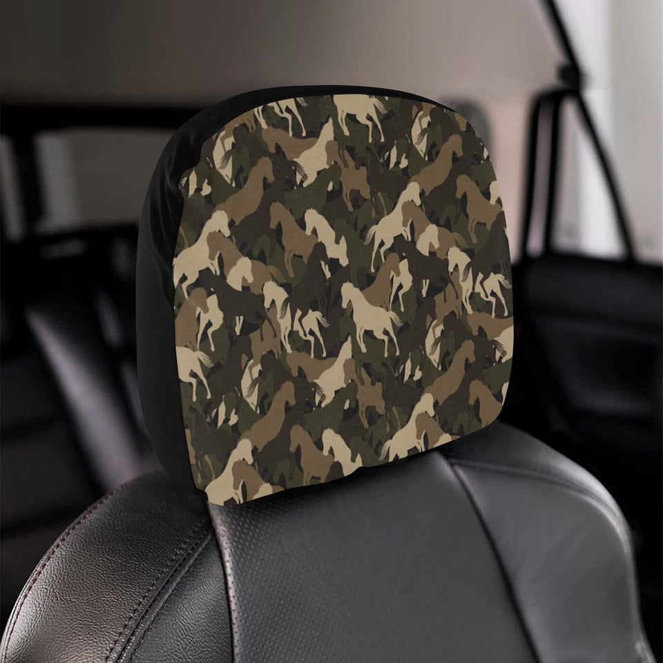Horse Camouflage Pattern Car Headrest Cover