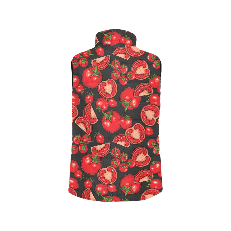Tomato black background Women's Padded Vest