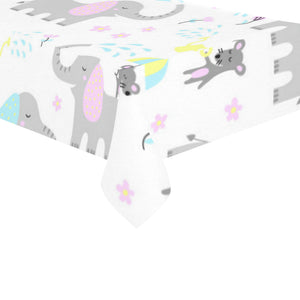 Cute elephant mouse pattern Tablecloth
