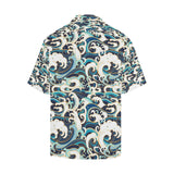 Japanese wave pattern Men's All Over Print Hawaiian Shirt