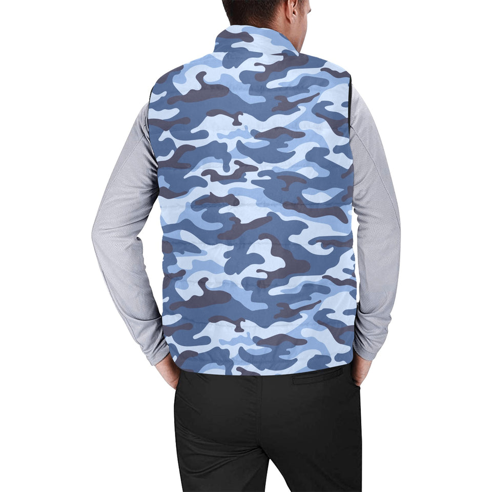 Blue camouflage pattern Men's Padded Vest