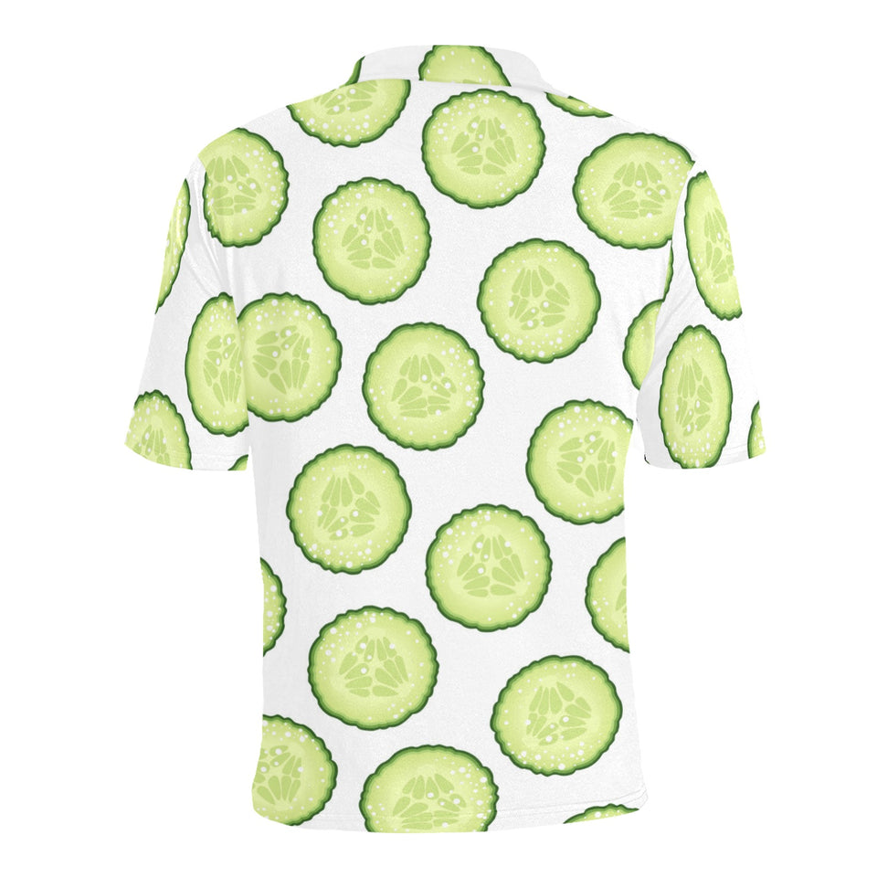 Cucumber slices pattern Men's All Over Print Polo Shirt