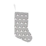 Bull Terrier Pattern Print Design 05 Christmas Stocking