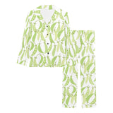 Green Peas Pattern Print Design 03 Women's Long Pajama Set
