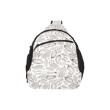cacao beans leaves pattern All Over Print Chest Bag