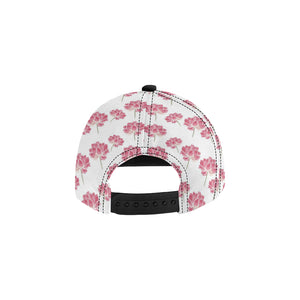 Pink lotus waterlily pattern All Over Print Snapback Cap