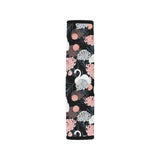 white swan blooming flower pattern Car Seat Belt Cover