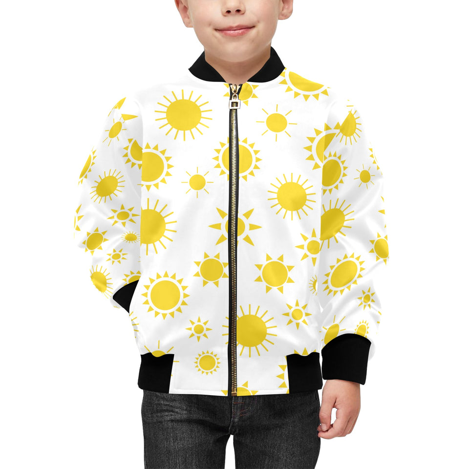 Sun pattern Kids' Boys' Girls' Bomber Jacket