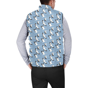 Seagull Pattern Print Design 04 Men's Padded Vest