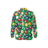 Billiard Ball Pattern Print Design 02 Men's Long Sleeve Polo Shirt