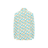 Fried Eggs Pattern Print Design 04 Women's Long Sleeve Polo Shirt