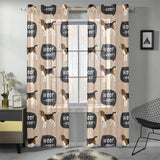Beagle pattern Gauze Curtain