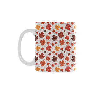 Colorful Maple Leaf pattern Classical White Mug (Fulfilled In US)