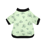 broccoli sketch pattern All Over Print Pet Dog Round Neck Fuzzy Shirt