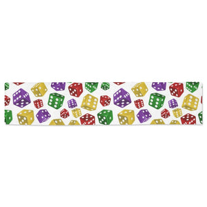 Dice Pattern Print Design 03 Table Runner