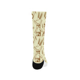 Windmill Wheat pattern Crew Socks