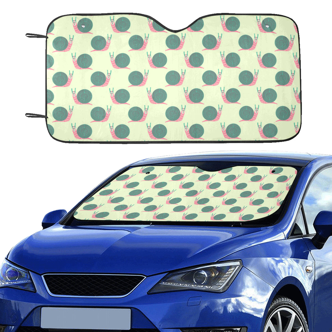 Snail Pattern Print Design 04 Car Sun Shade