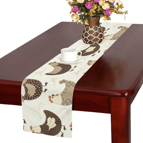 Cute rooster chicken cock Table Runner
