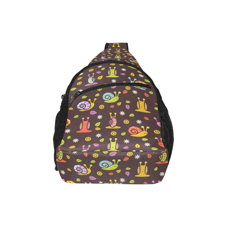 Snail Pattern Print Design 02 All Over Print Chest Bag