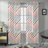 zigzag chevron striped pattern Gauze Curtain