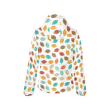 Colorful american football ball pattern Women's Padded Hooded Jacket