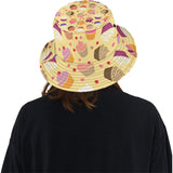 cake cupcake heart cherry pattern Unisex Bucket Hat