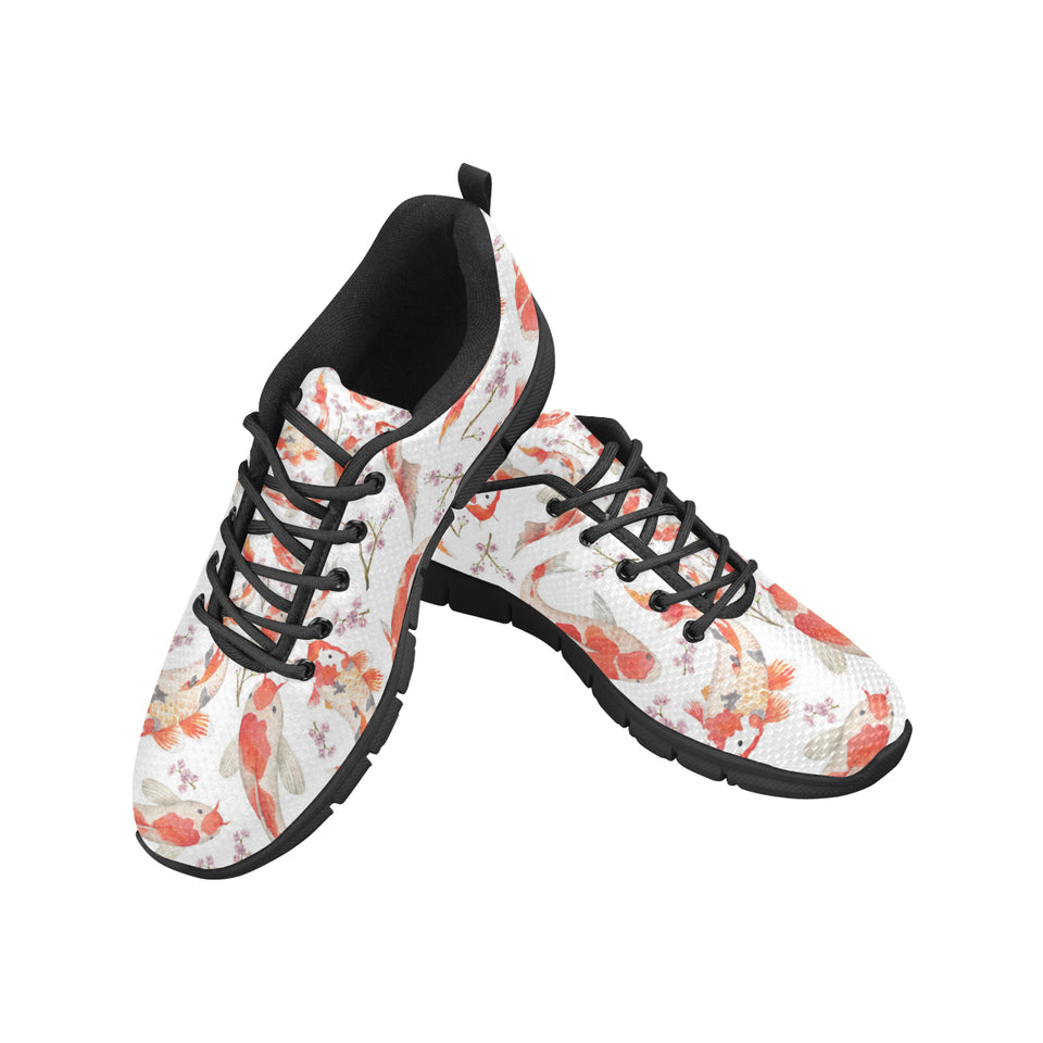 Watercolor Koi Fish Carp Fish pattern Men's Sneaker Shoes