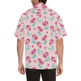 Cute little mermaid pattern Men's All Over Print Hawaiian Shirt