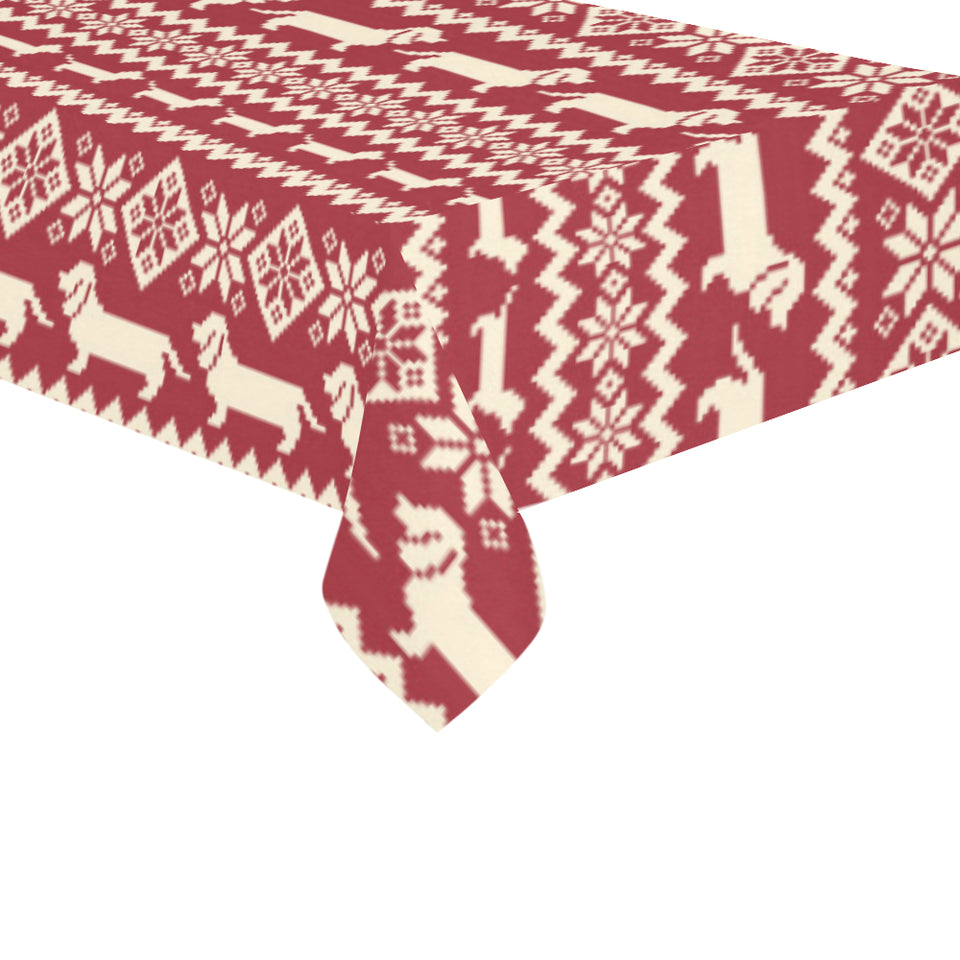 Dachshund Nordic pattern Tablecloth