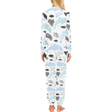 Cute dolphins Childish Style pattern Women's All Over Print Pajama Set