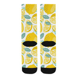 lemon design pattern Crew Socks