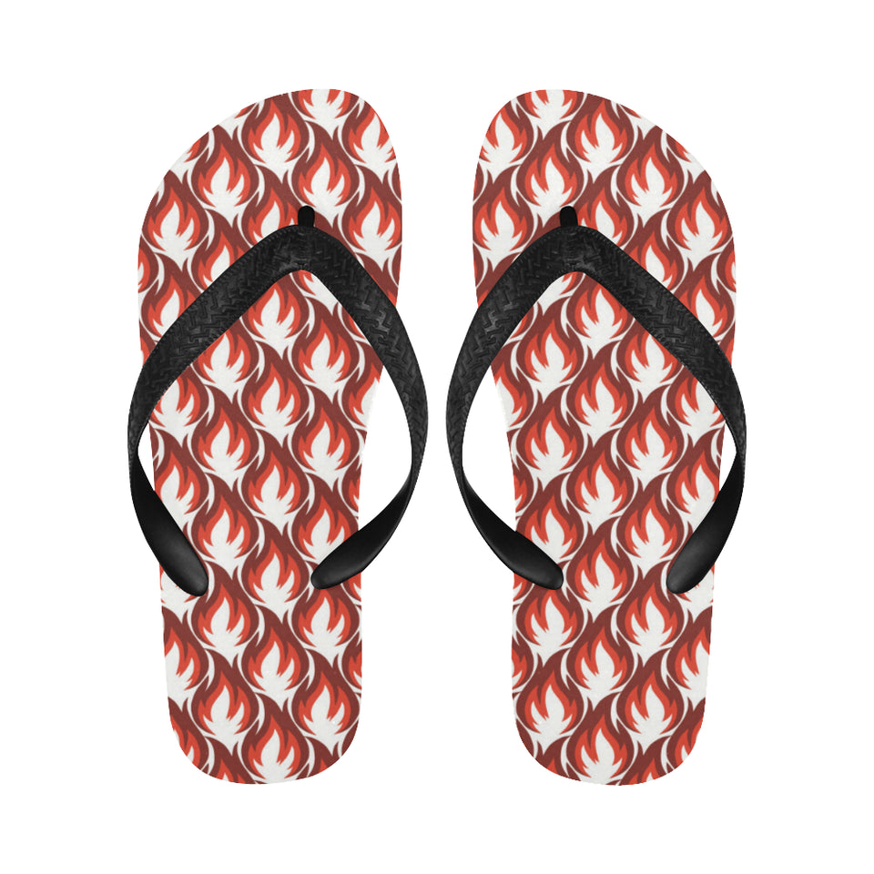 Fire flame symbol design pattern Unisex Flip Flops