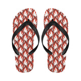 Fire flame symbol design pattern Unisex Flip Flops