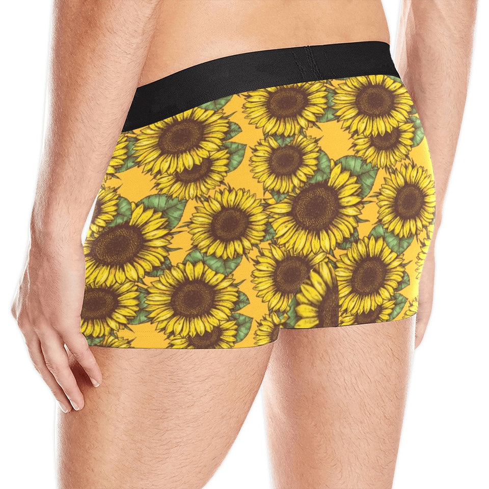 Sunflower pattern Men's All Over Print Boxer Briefs Men's Underwear