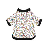 Skate Board Pattern Print Design 05 All Over Print Pet Dog Round Neck Fuzzy Shirt