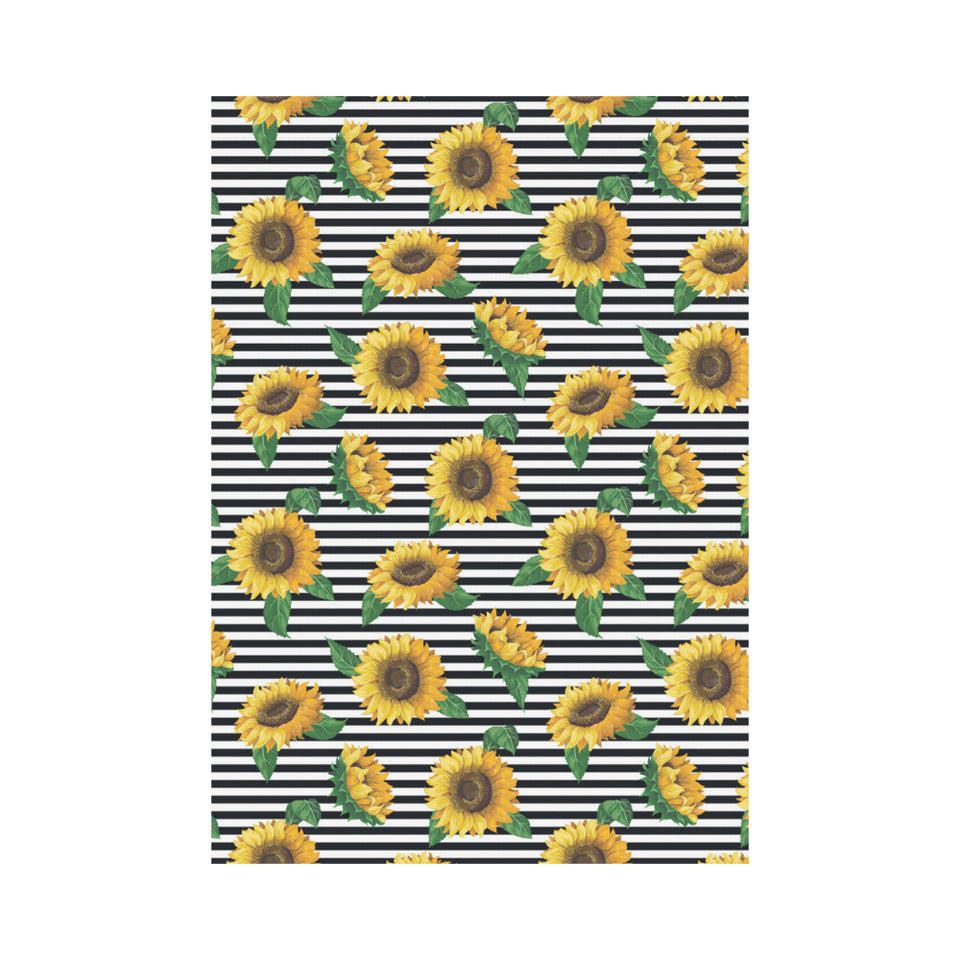 sunflowers ribbon background House Flag Garden Flag